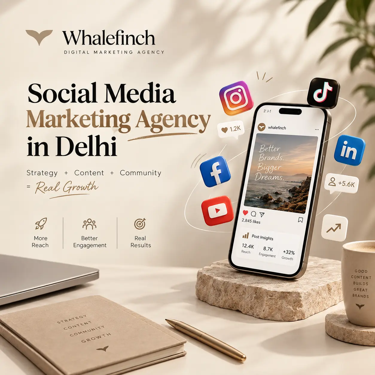 Image where show Social media marketing agency in delhi real grow